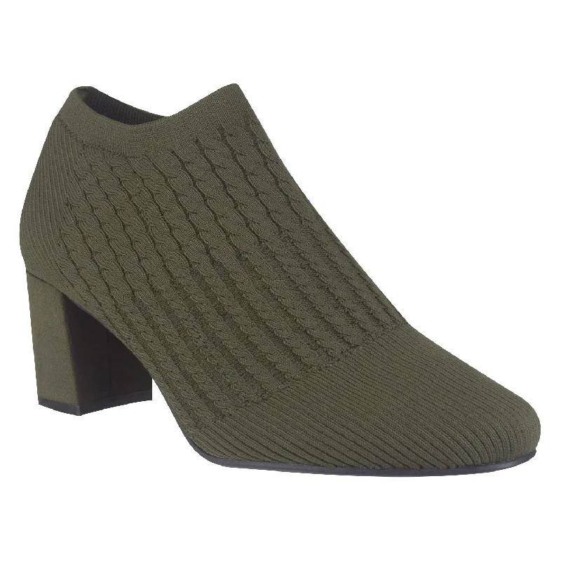 women's booties with lacesNancia Stretch Knit Ankle Bootie with Memory Foam