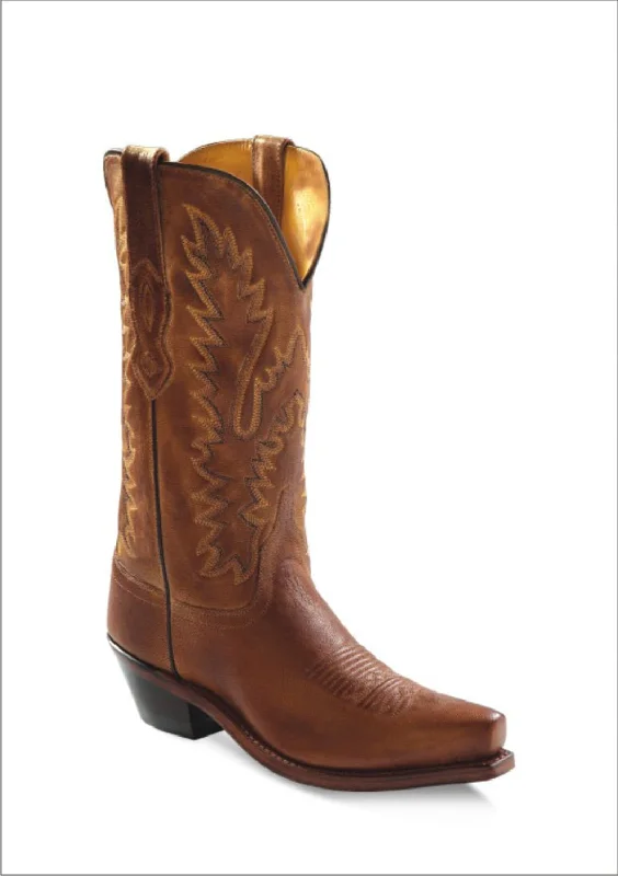 women's cowboy boots with bucklesOld West Tan Canyon Womens All Leather 12in Snip Toe Cowboy Western Boots 10 B