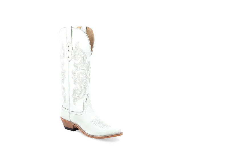 women's cowboy boots with high heelOld West Womens White Leather Cowboy Boots 5.5 B