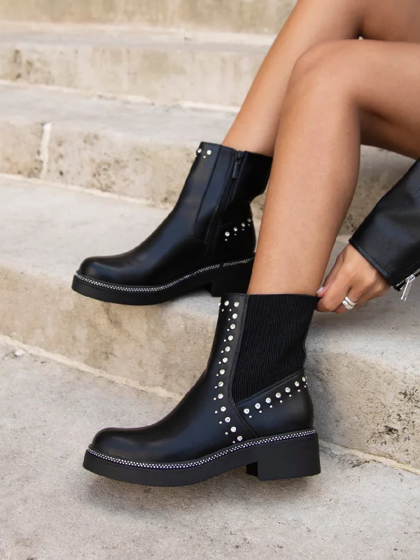 women's ankle boots with bow detailsOPTIC