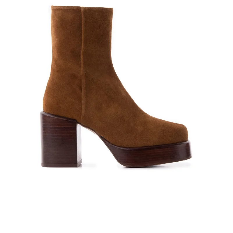 women's ankle boots with adjustable strapsPalencia Brown Suede