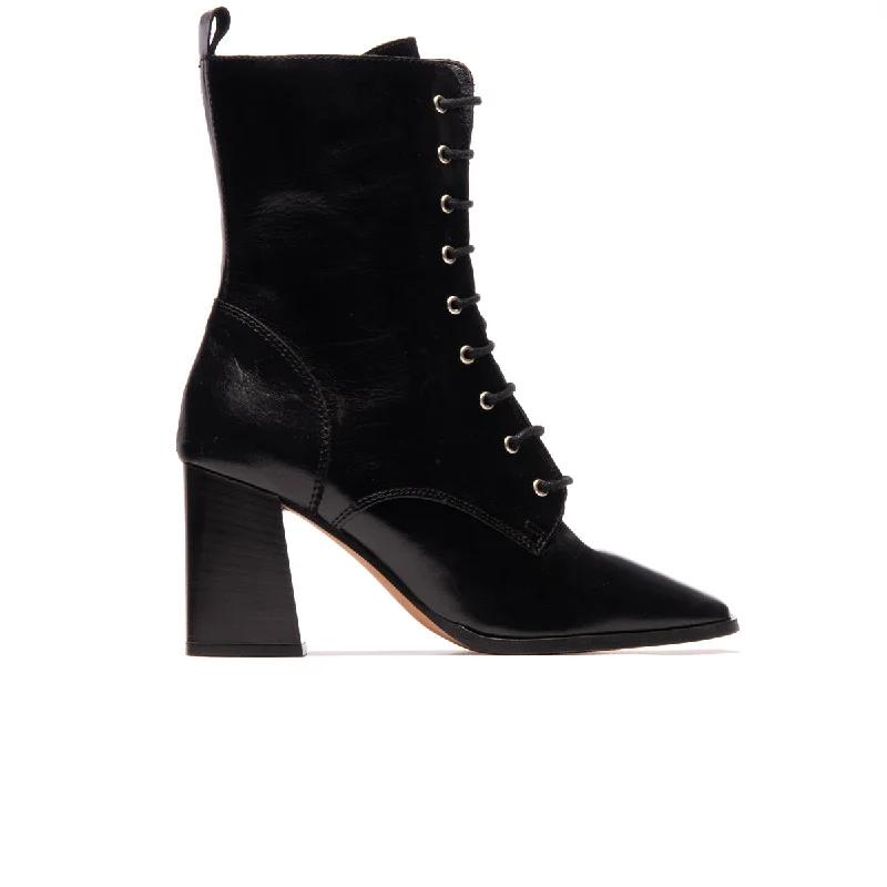 women's ankle boots for petite womenPalermo Black Leather