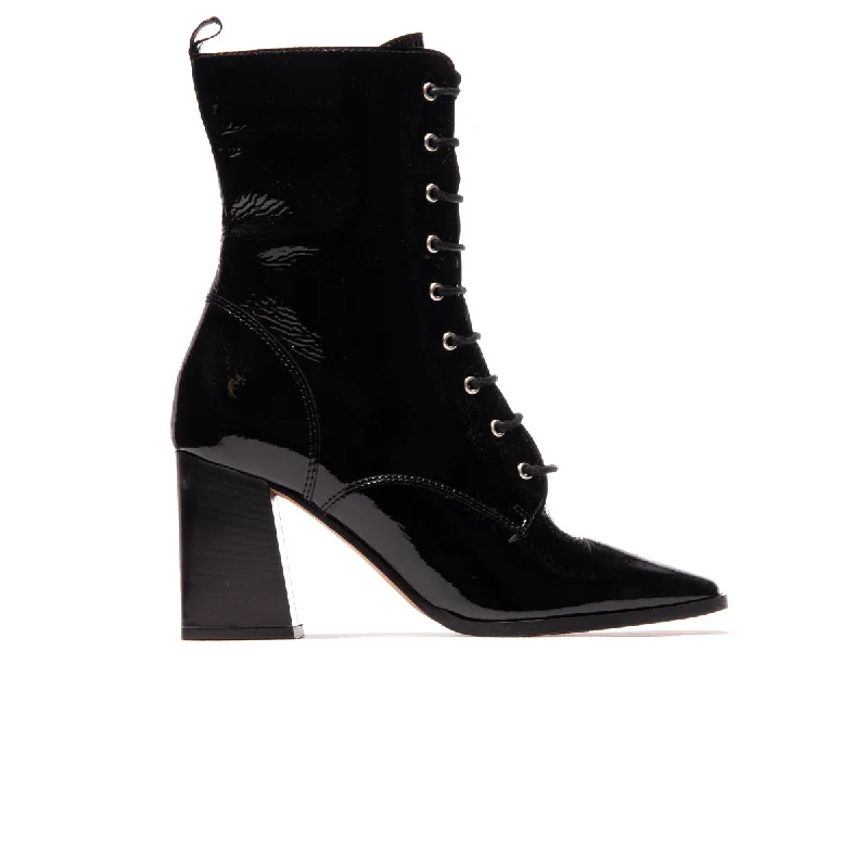 women's ankle boots for officePalermo Black Naplack