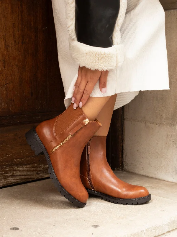 women's ankle boots with round toePEYTON