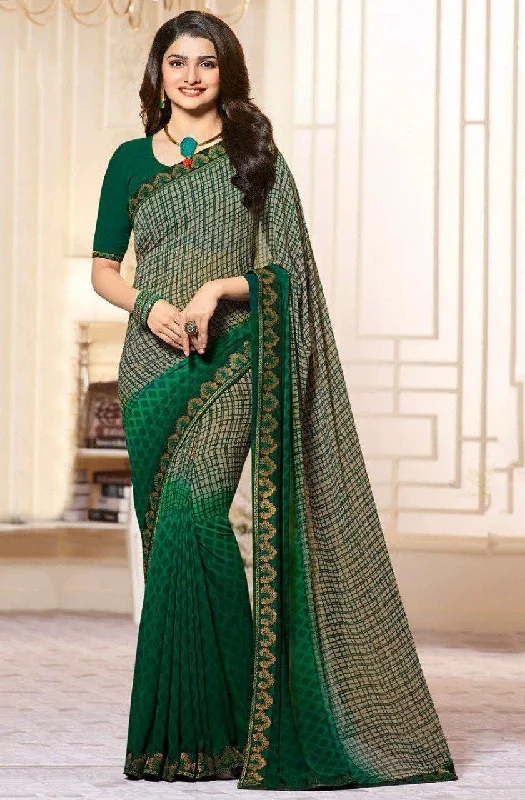 women's western boots with fringeProminent Green Printed Georgette Saree