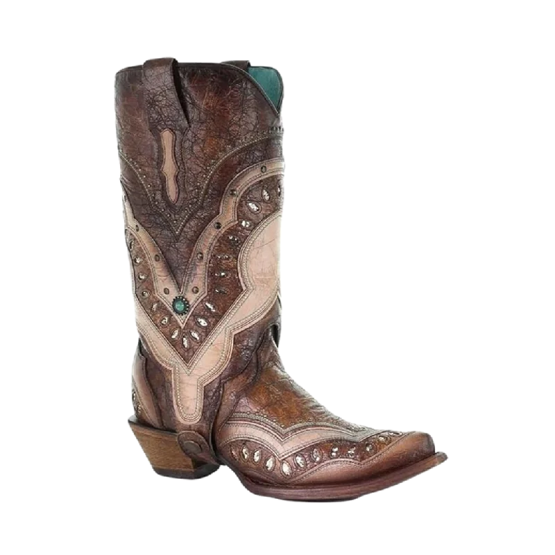 women's waterproof cowboy bootsCorral Boots Women's Brown Orix with Embroidery & Studs Boots