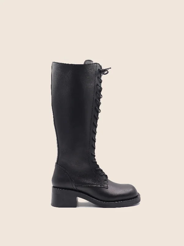 women's heeled boots for workRoma Black Boot