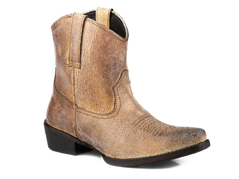 women's cowboy boots for casual wearRoper Womens Dusty Tan Suede Cowboy Boots