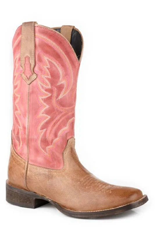 women's cowboy boots for dressy occasionsRoper Womens Lindsey Red/Tan Leather Cowboy Boots