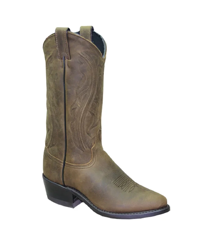 women's short cowboy bootsSage Womens 11in Narrow Round Toe Dakota Cowhide Cowboy Boots