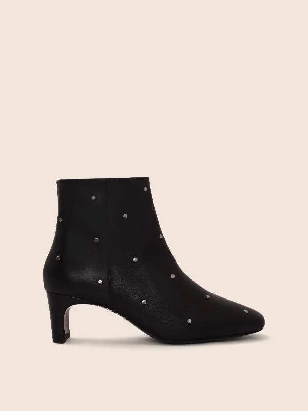 women's ankle heeled bootsSalema Black Stud Boot