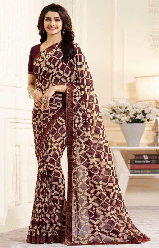 women's suede western bootsMaroon and Cream Box Printed Georgette Saree