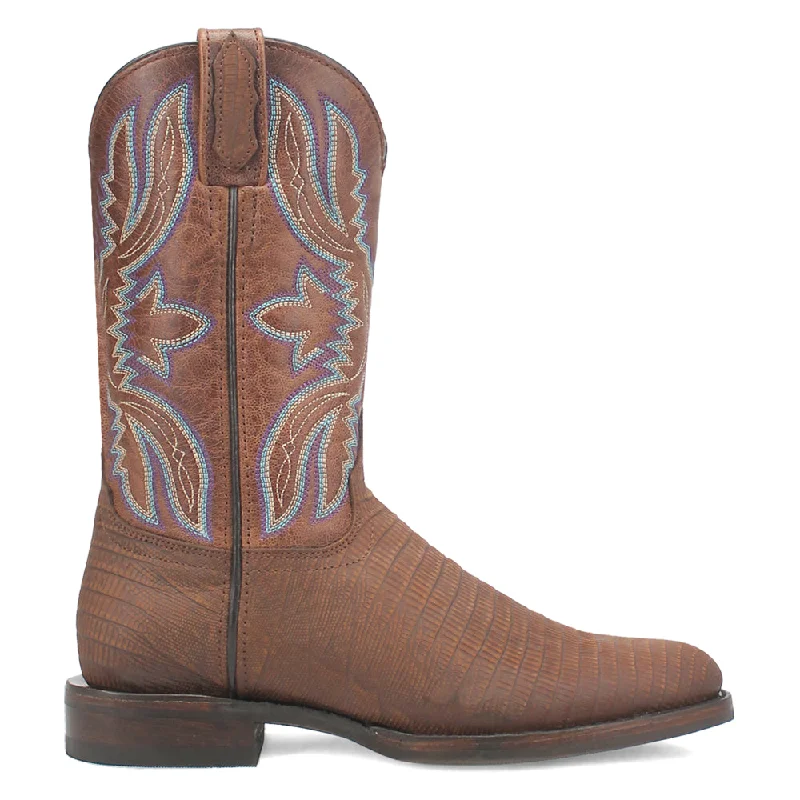 women's cowboy boots with square toeSaw Buck Lizard Print Round Toe Cowboy Boots