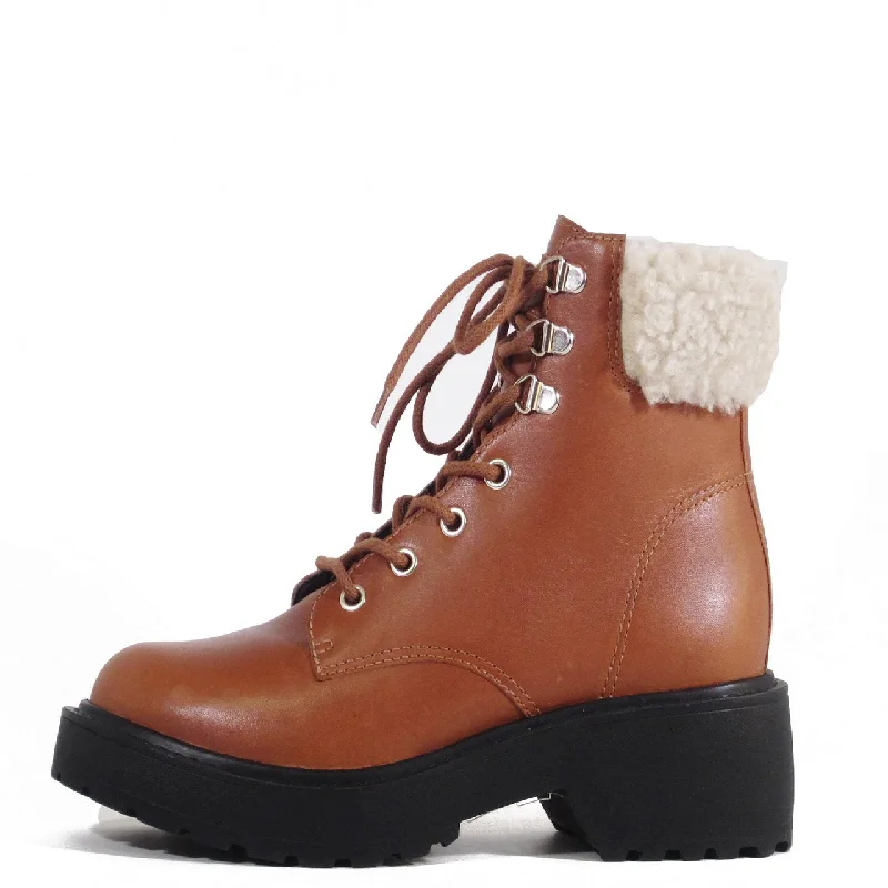 women's ankle boots with zippersSeal Combat Boots with Shearling