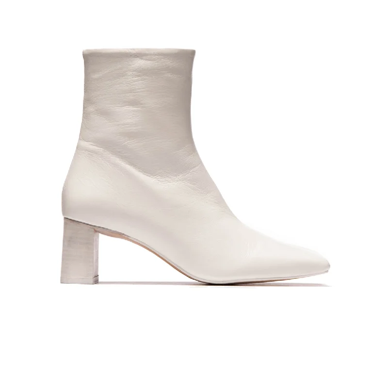 women's combat ankle bootsSintra White Leather