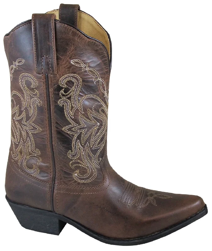 women's cowboy boots for winterSmoky Mountain Boots Womens Madison Brown Distress Leather 12in Western 7 M