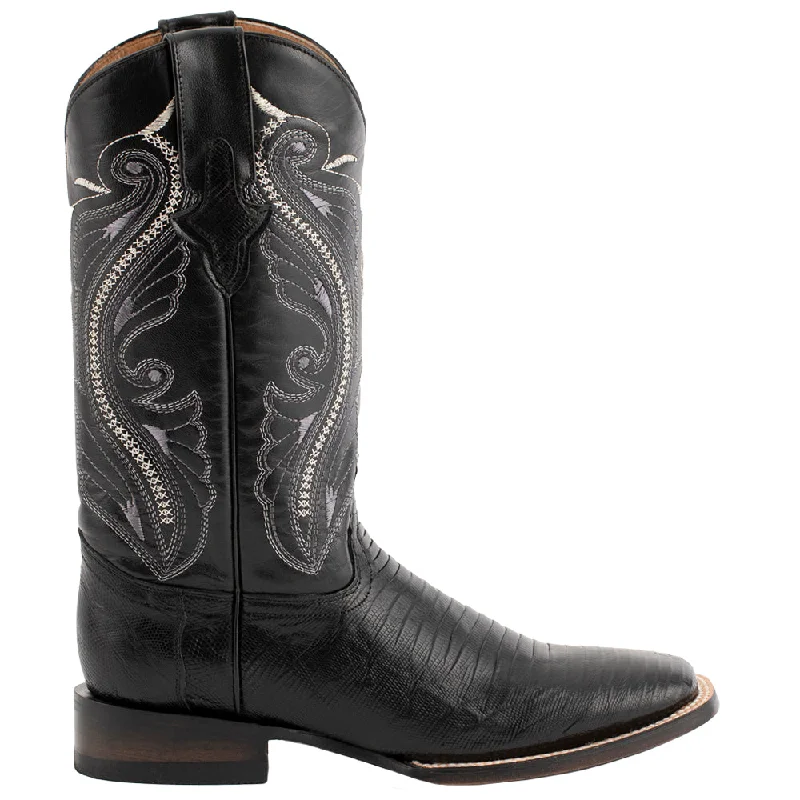 women's cowboy boots with spursTeju Lizard Square Toe Cowboy Boots