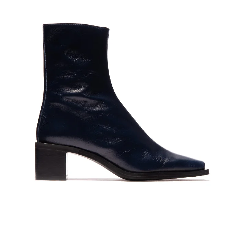 women's ankle boots with fringeTruro Navy Leather