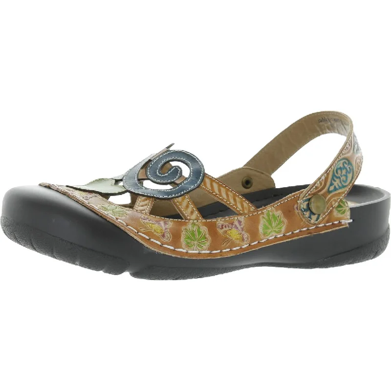 men's mules with embroideryBombay Womens Leather Cut-Out Clogs