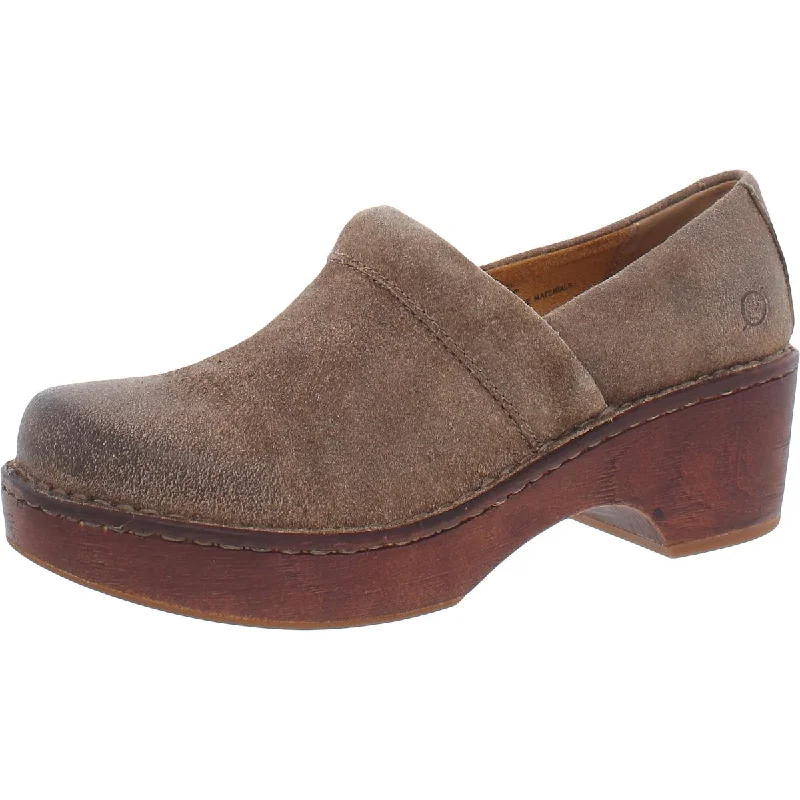 men's mules with elasticFreya Womens Slip On Leather Clogs