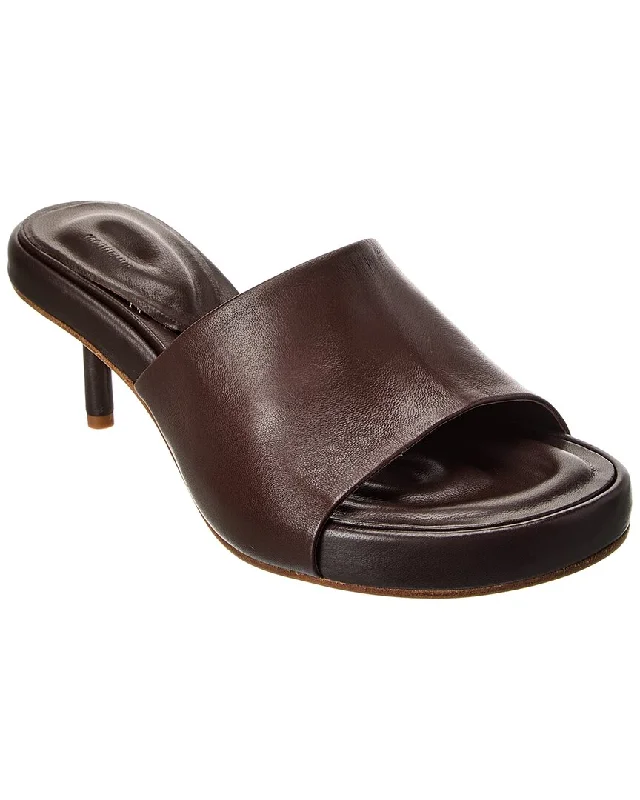 men's backless shoesJacquemus Les Mules Argilla Leather Sandal