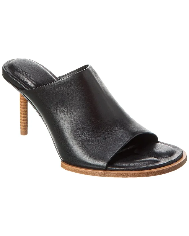 men's fur-lined mulesJacquemus Les Mules Rond Carre Leather Mule