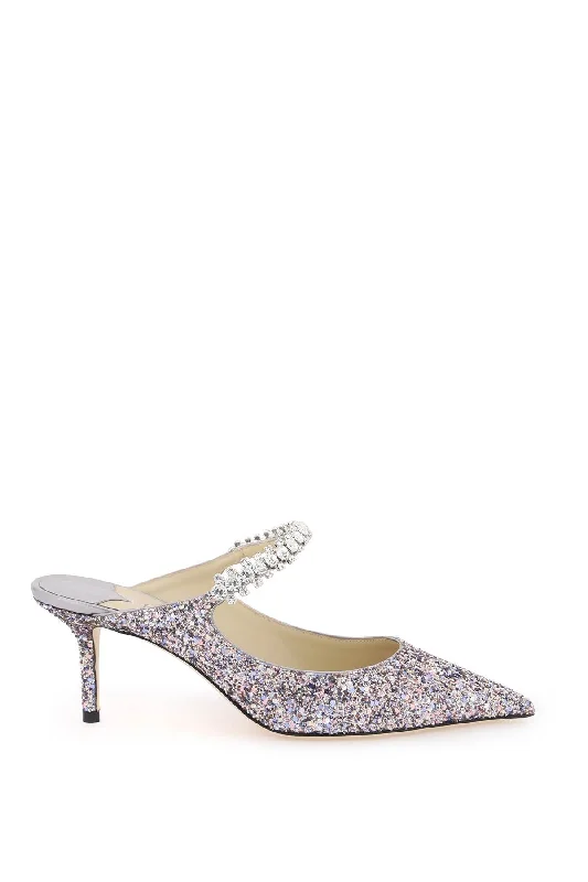 men's mules with arch supportJimmy Choo Women's Bing 65 Glitter Mules