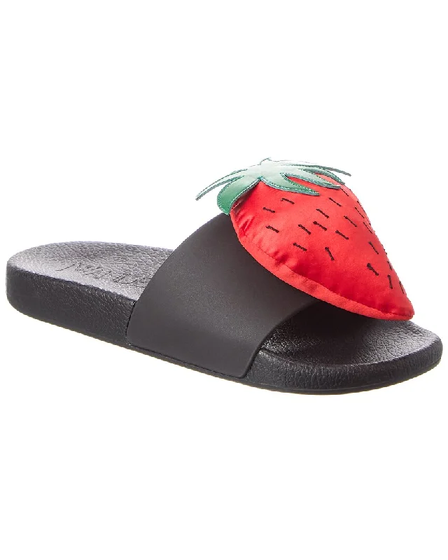 men's mules for plantar fasciitisJW Anderson Strawberry Rubber Slide