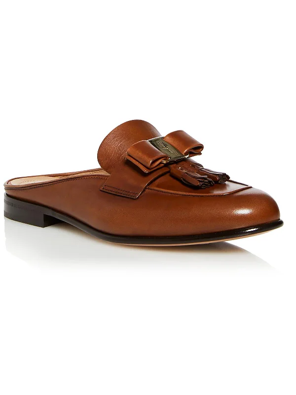 men's mules with buckleOnofria Womens Faux Leather Tassels Mules