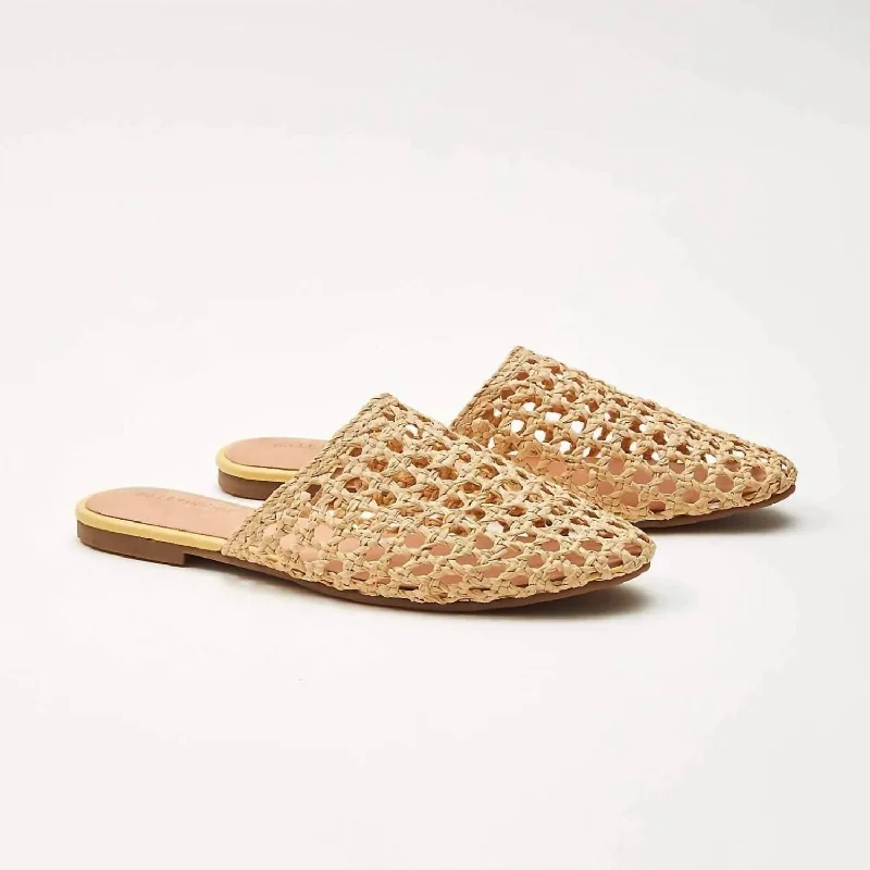 men's backless shoesRaffa Mule In Natural Seagrass