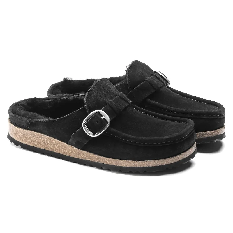 men's stylish mulesUnisex Buckley Shearling Clog In Black