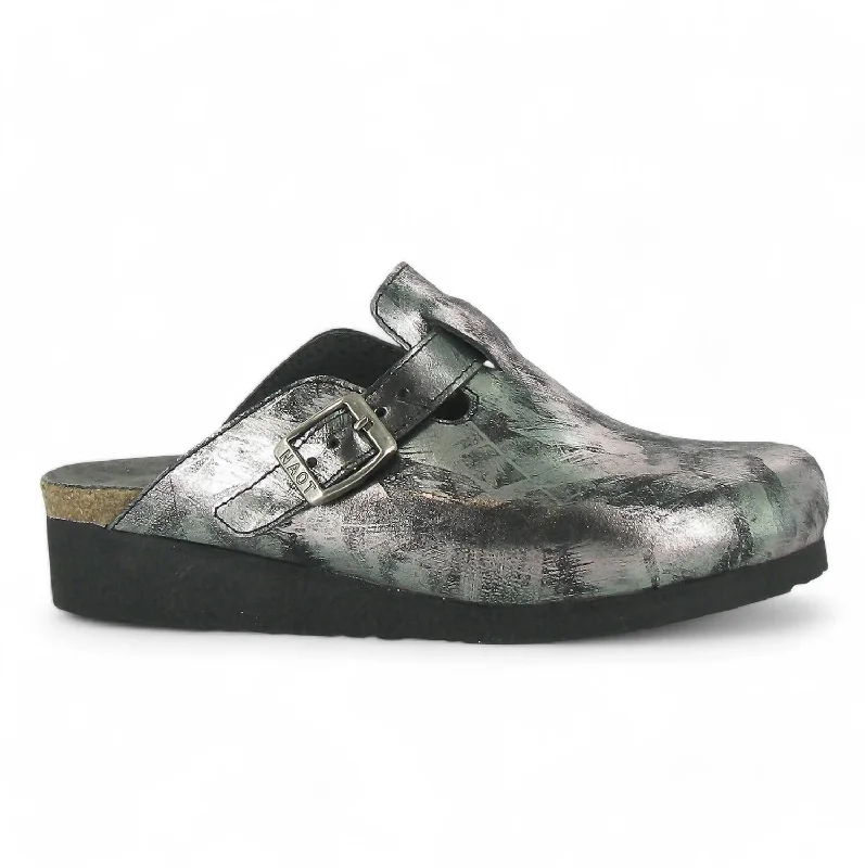 men's mules with memory foamWomen's Autumn Clog In Metallic Onyx