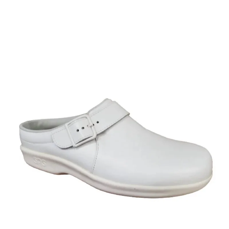 men's mules for plantar fasciitisWomen's Casual Clog - Medium In White