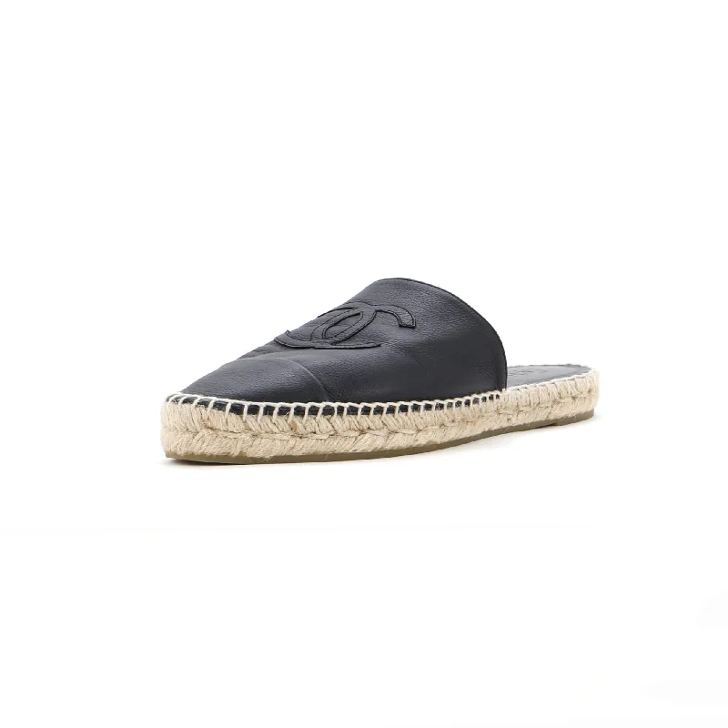 men's mules with rubber soleWomen's CC Mule Espadrilles Leather