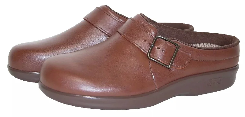 men's mules for workWomen's Clog Slip On Loafer -B/medium Width In Teak