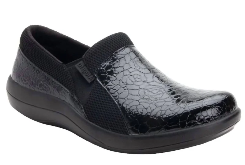 men's mules with embroideryWomens Duette Clog - Medium Width In Flourish Black