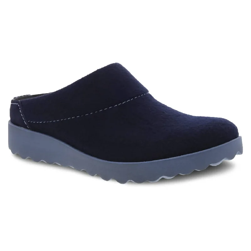 waterproof men mulesWomen's Lucie Wool Blend Mule In Navy