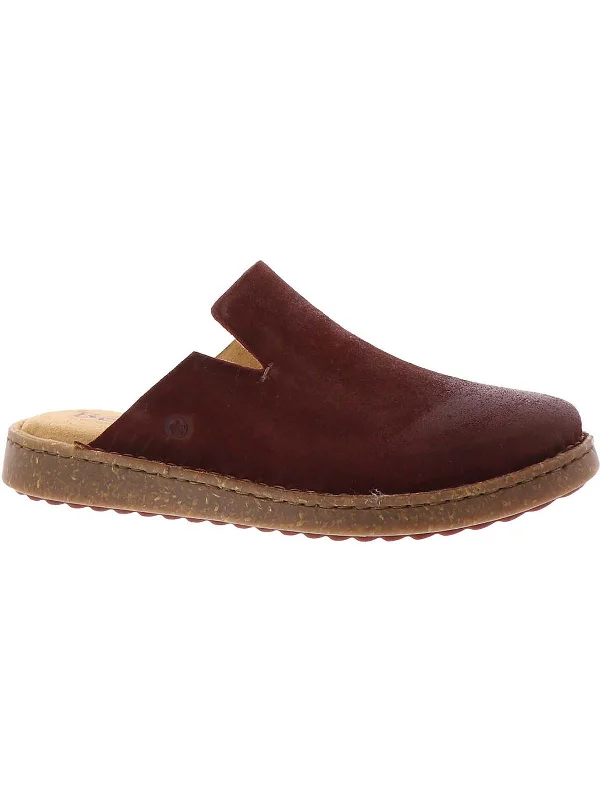 men's mules for beachWomens Padded Insole Leather Mules